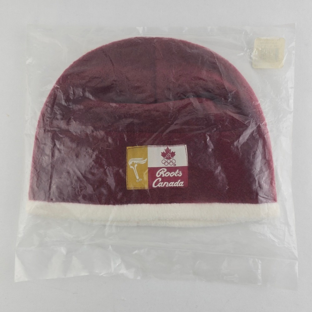 NWT Roots Canada 2010 Olympics Podium Collection Polar Fleece Tuque Maroon OS